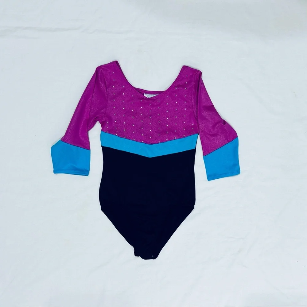 Danskin Now Kids Bodysuit Set - Pink, Black, and Blue